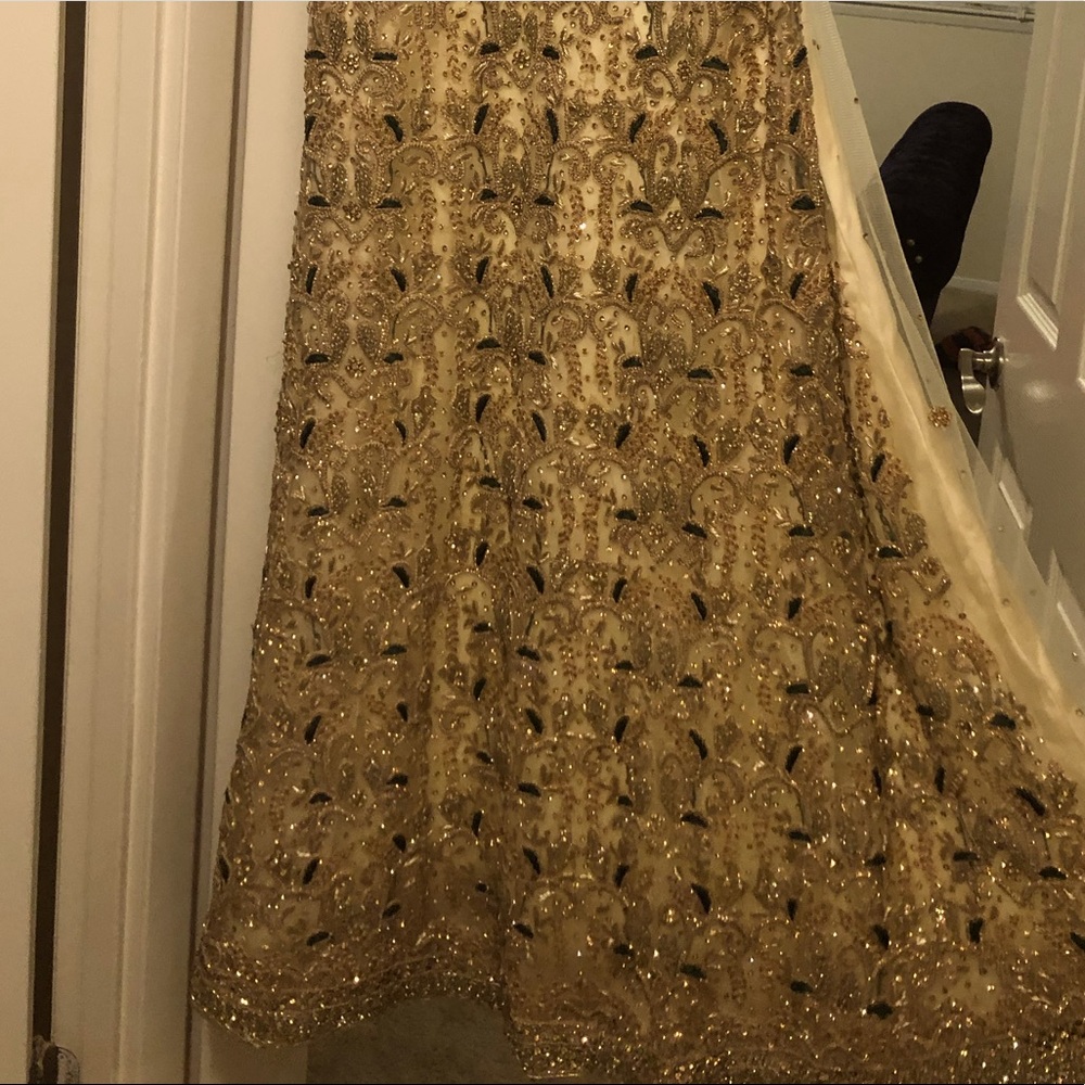 Brand New Indian/Pakistani Bridal Wear in Cream and Green Color